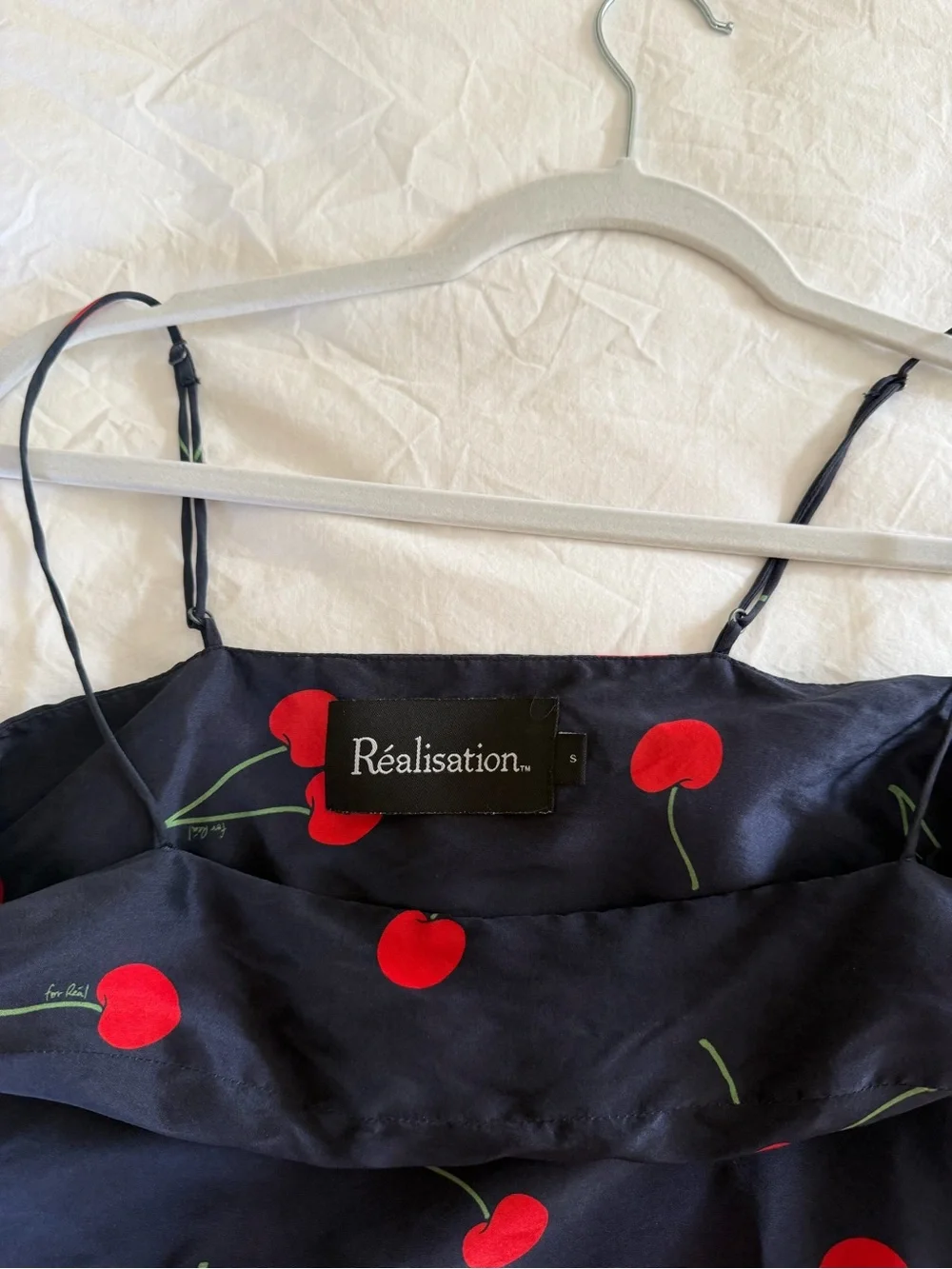 Réalisation Par Navy Cherry Print Mini Dress - Picture 5 of 5